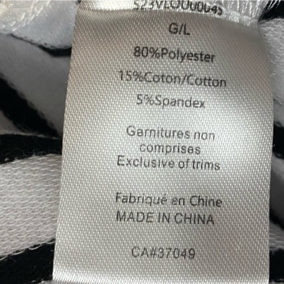 San Francisco Lace Up Front Shirt Women’s Sz L Black Ivory 100% Cotton Nautical - Picture 4 of 7